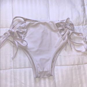 White bathing suit bottom